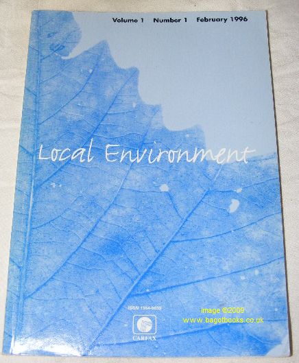Image for Local Environment Volume 1 Number 1 February 1996