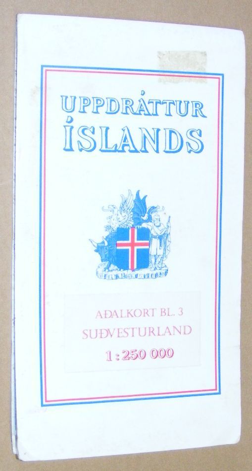 Image for 1:250000 Map of Iceland Sheet 3: South-West Iceland (Uppdráttur Íslands Aðalkort Blað 3: Suðvesturland)