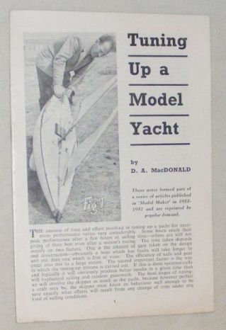 Tuning Up a Model Yacht Image for Tuning Up a Model Yacht