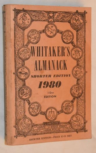 Image for Whitaker's Almanack 1980, Shorter edition 1980 (112th edition)