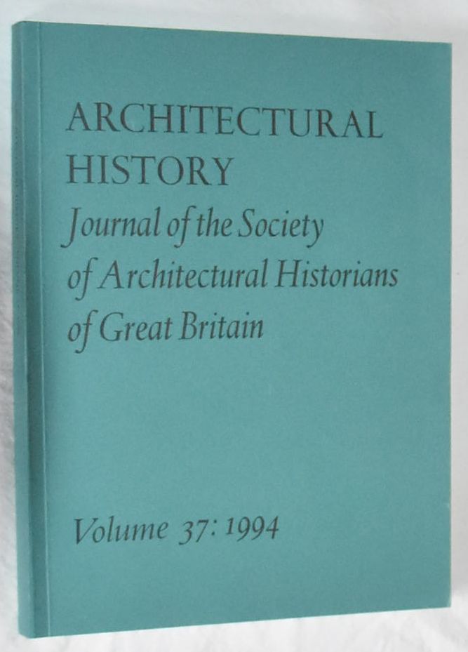 Image for Architectural History Vol.37, 1994: Journal of the Society of Architectural Historians of Great Britain