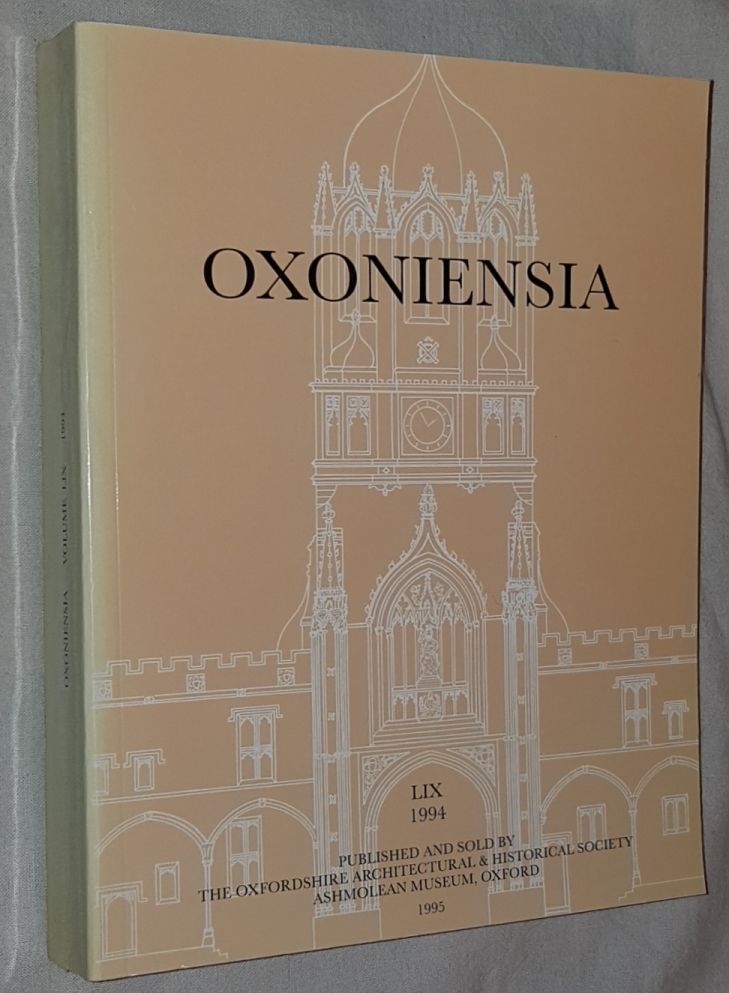 Image for Oxoniensia Volume LIX 1994: a journal dealing with the archaeology, history and architecture of Oxford and its neighbourhood