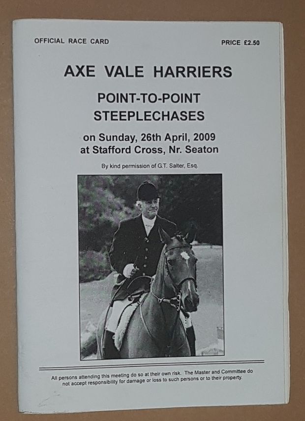 Image for Axe Vale Harriers Point-to-Point Steeplechases, 26th April 2009, Official Race Card
