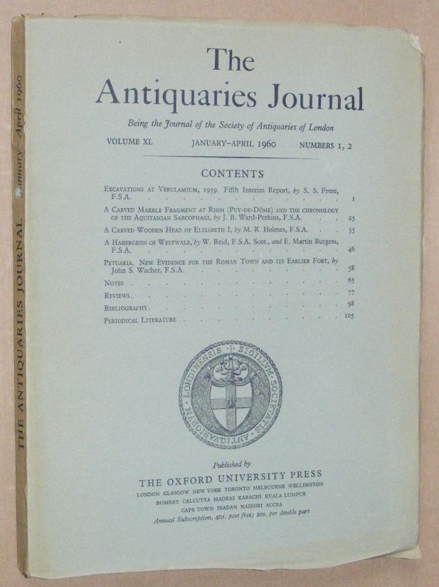 Image for The Antiquaries Journal January - April 1960, Vol. XL Numbers 1, 2