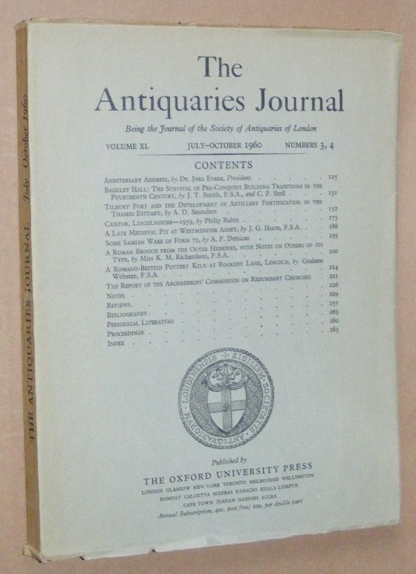 Image for The Antiquaries Journal July - October 1960, Vol. XL Numbers 3, 4