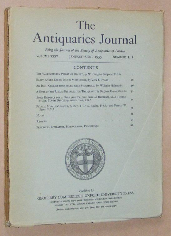 Image for The Antiquaries Journal January - April 1955, Vol. XXXV Numbers 1, 2