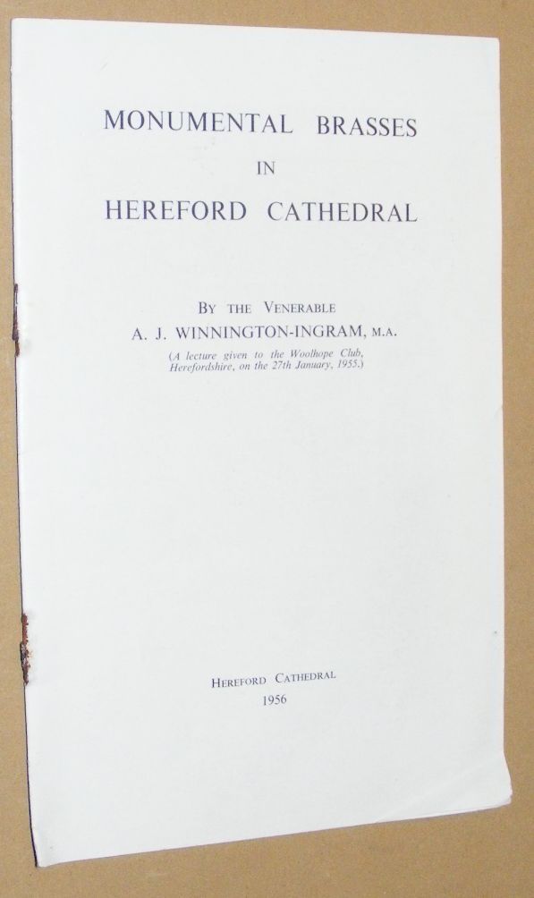 Image for Monumental Brasses in Hereford Cathedral