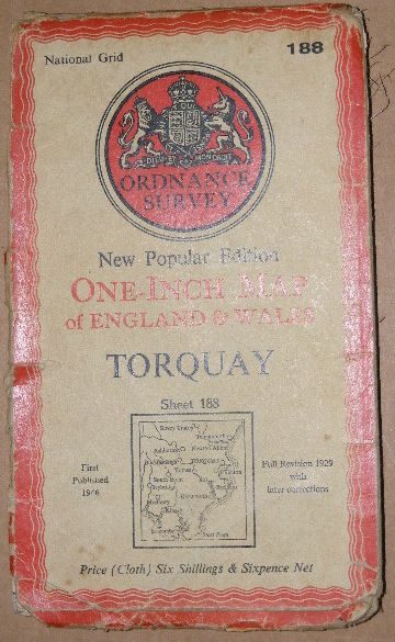 Image for Torquay: New popular Edition One-inch Map (1:63360) of England & Wales, Sheet 188