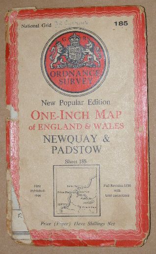 Image for Newquay & Padstow. Sheet 185 One-inch Map of England & Wales New Popular Edition. 1:63360
